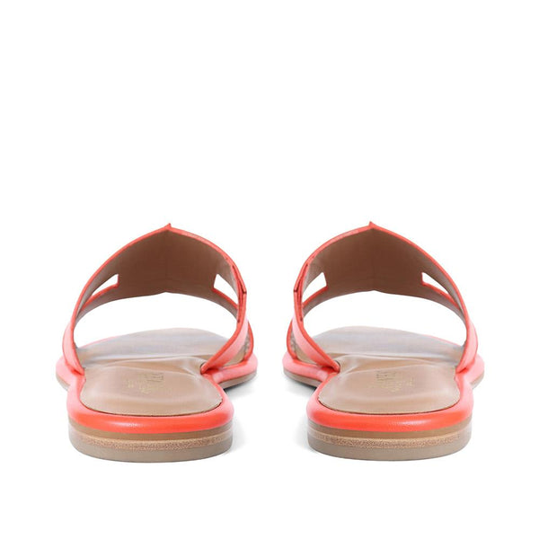 Jones Bootmaker Outlet Lilli Leather Mule Sandals - Orange