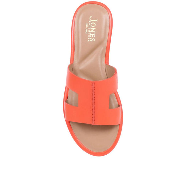 Jones Bootmaker Outlet Lilli Leather Mule Sandals - Orange