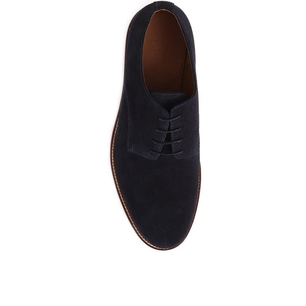 Jones Bootmaker Outlet Lowen2 Suede Casual Lace-Ups - Navy Suede