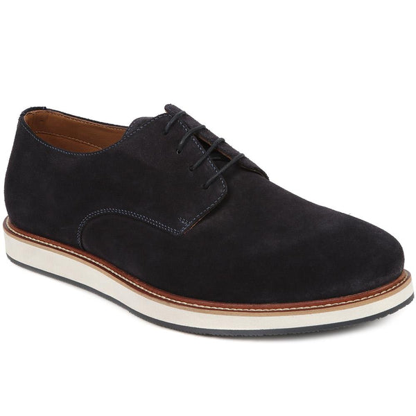 jones bootmaker Outlet Lowen2 Suede Casual Lace-Ups - Navy Suede