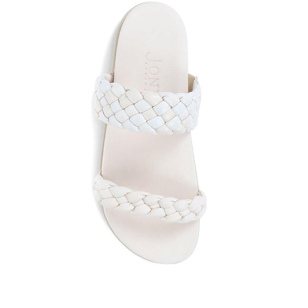 Jones Bootmaker Outlet Madeira Braided Platform Sandals - Off White