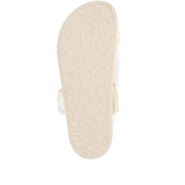 Jones Bootmaker Outlet Madeira Braided Platform Sandals - Off White
