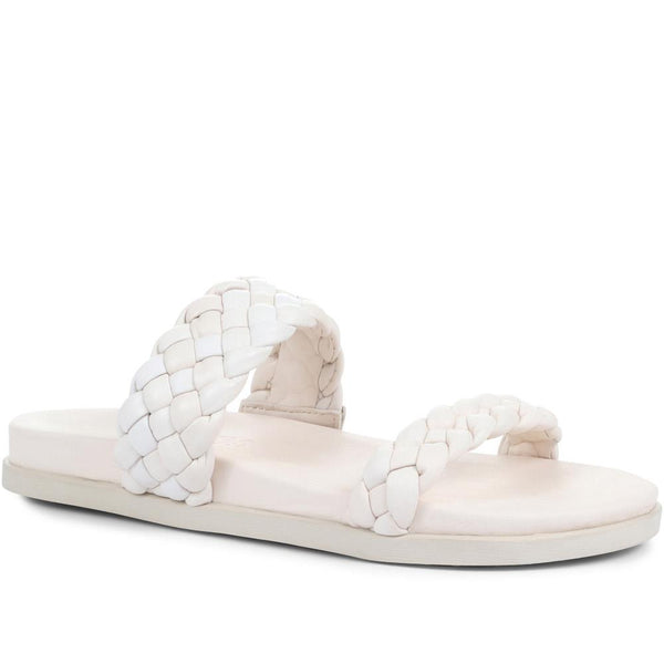 jones bootmaker Outlet Madeira Braided Platform Sandals - Off White