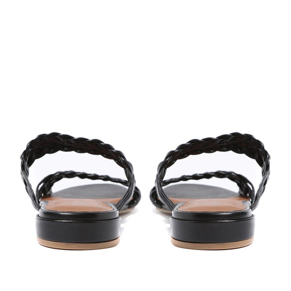 Jones Bootmaker Outlet Madena Leather Mule Sandals - Black