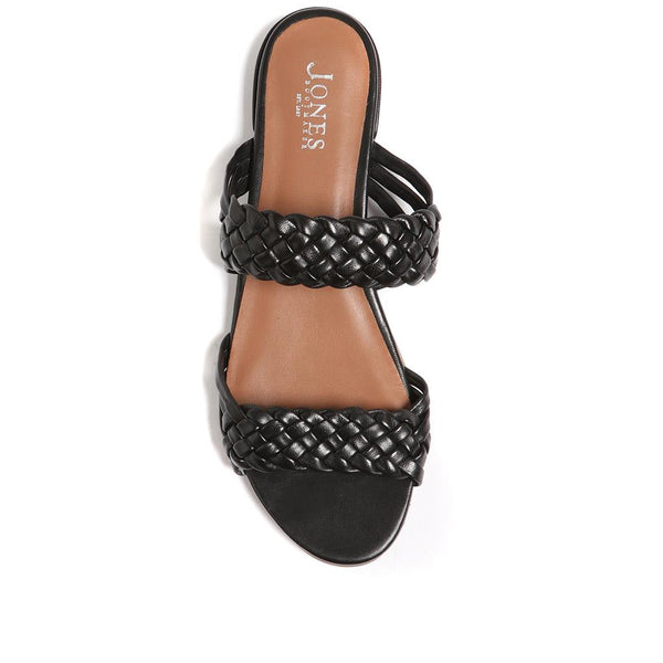Jones Bootmaker Outlet Madena Leather Mule Sandals - Black