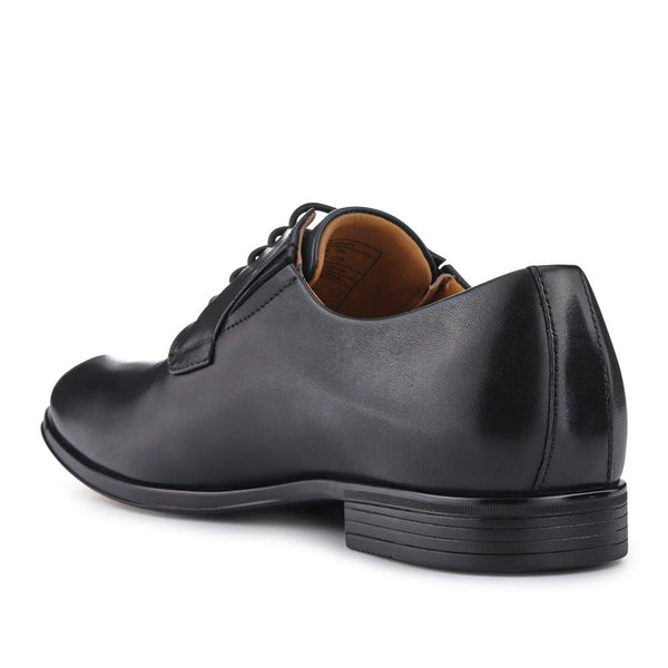 Jones Bootmaker Outlet Manson Wide Fit Wax-Finished Leather Oxfords - Black