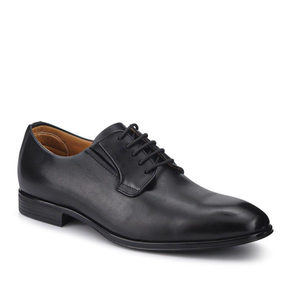 jones bootmaker Outlet Manson Wide Fit Wax-Finished Leather Oxfords - Black