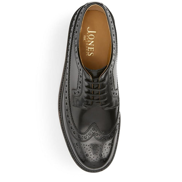 Jones Bootmaker Outlet Middlesbrough Leather Brogues - Black Polished