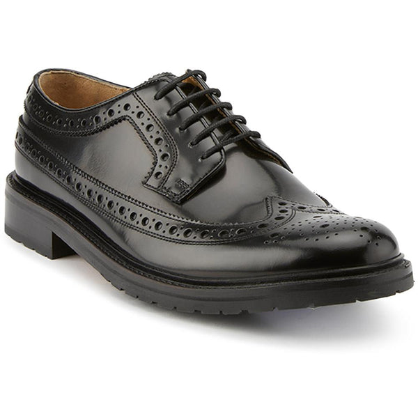 jones bootmaker Outlet Middlesbrough Leather Brogues - Black Polished
