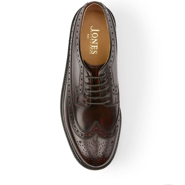 Jones Bootmaker Outlet Middlesbrough Leather Brogues - Burgundy