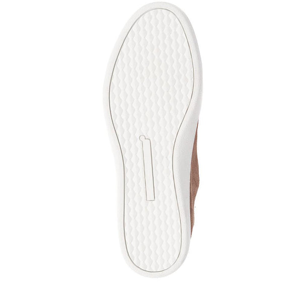 Jones Bootmaker Outlet Midwood Women's Leather Trainers - Taupe