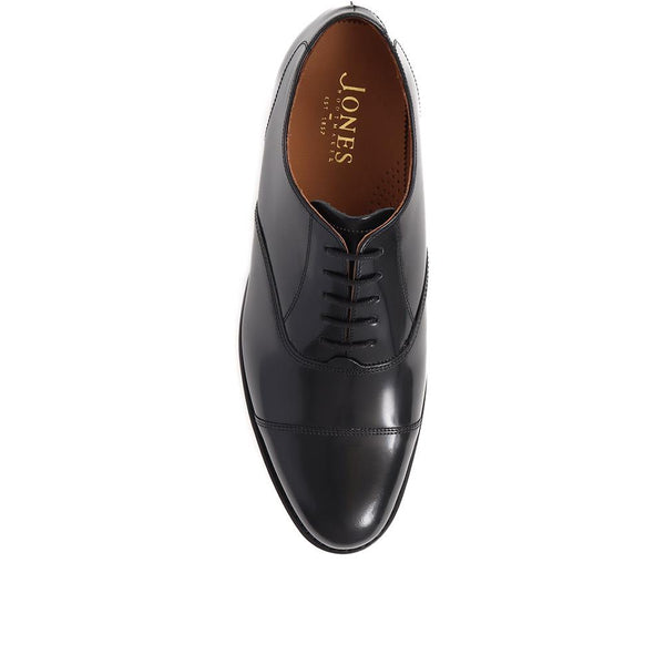 Jones Bootmaker Outlet Minty Goodyear Welted Polished Leather Oxford Shoe - Black