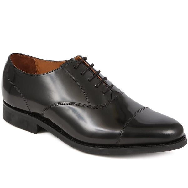 jones bootmaker Outlet Minty Goodyear Welted Polished Leather Oxford Shoe - Black