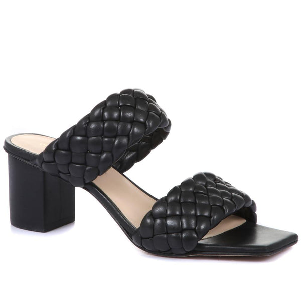 Jones Bootmaker Outlet Monte Carlo Block Heeled Mules - Black