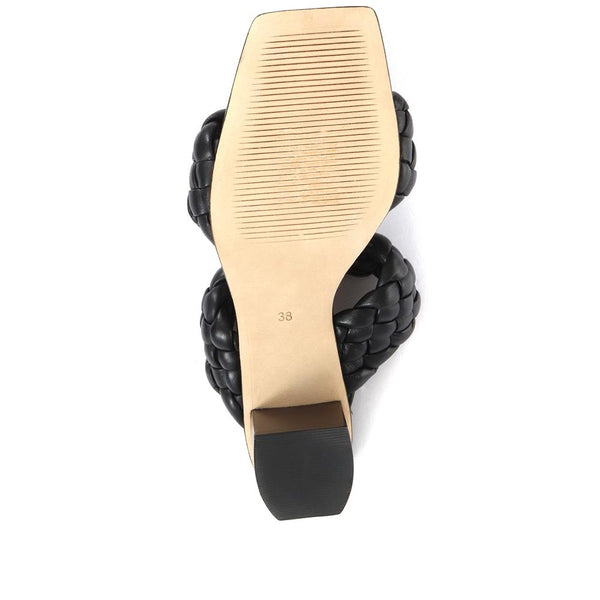 Jones Bootmaker Outlet Monte Carlo Block Heeled Mules - Black