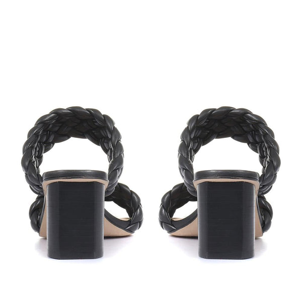 jones bootmaker Outlet Monte Carlo Block Heeled Mules - Black