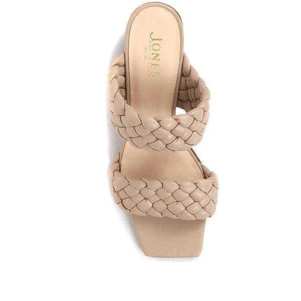 Jones Bootmaker Outlet Monte Carlo Block Heeled Mules - Taupe