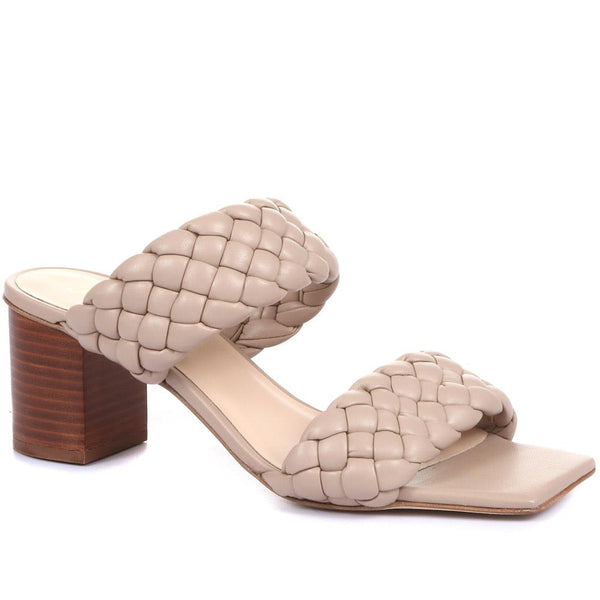 jones bootmaker Outlet Monte Carlo Block Heeled Mules - Taupe