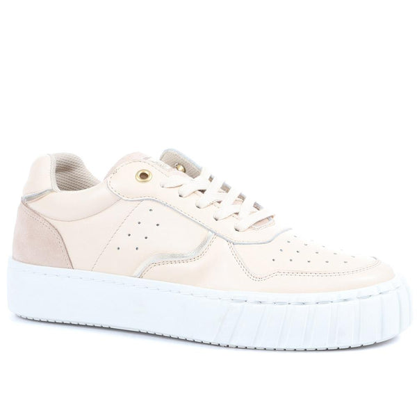 jones bootmaker Outlet Norah Lace-Up Trainers - Beige