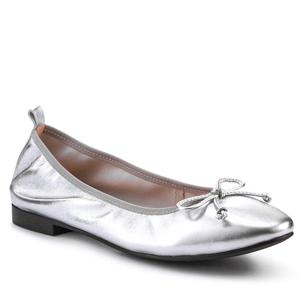 jones bootmaker Outlet Opaline Bow-Detailed Leather Pumps - Silver