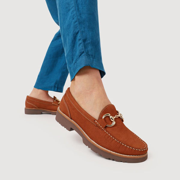 Jones Bootmaker Outlet Orlana Leather Slip-On Moccasins - Tan