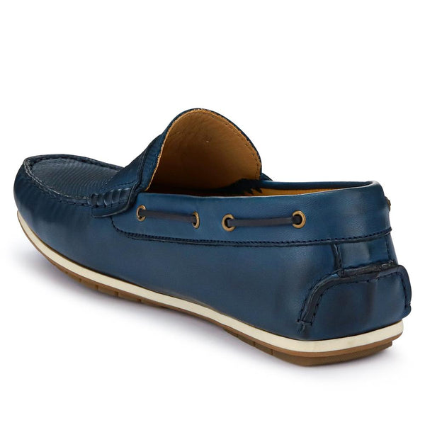 Jones Bootmaker Outlet Parks Casual Leather Moccasins - Navy