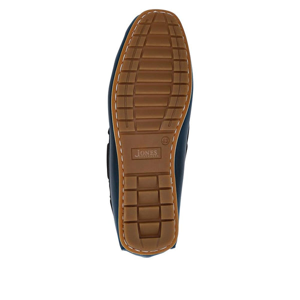 Jones Bootmaker Outlet Parks Casual Leather Moccasins - Navy