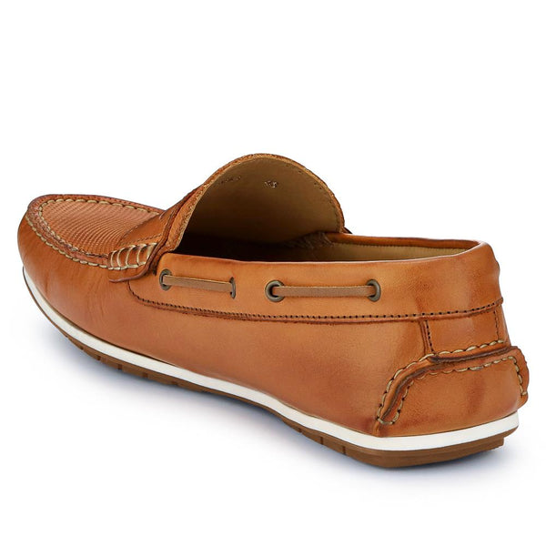 Jones Bootmaker Outlet Parks Casual Leather Moccasins - Tan