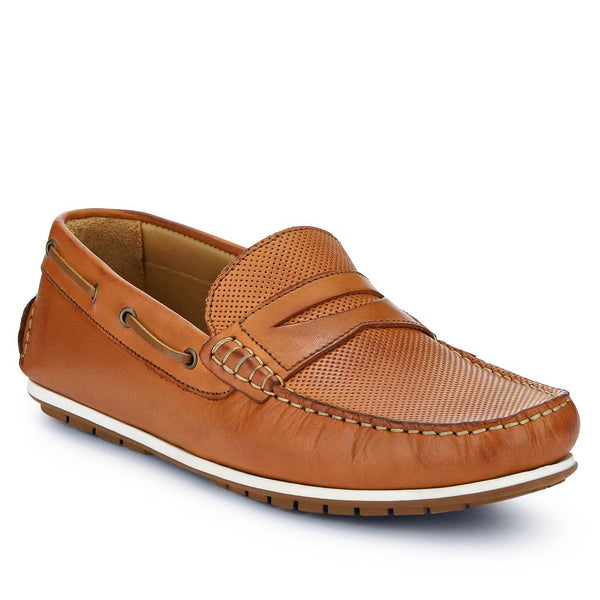jones bootmaker Outlet Parks Casual Leather Moccasins - Tan