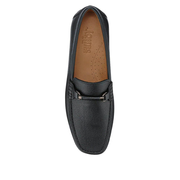 Jones Bootmaker Outlet Pascual Leather Moccasins - Black Grain