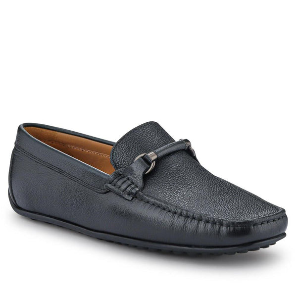 jones bootmaker Outlet Pascual Leather Moccasins - Black Grain