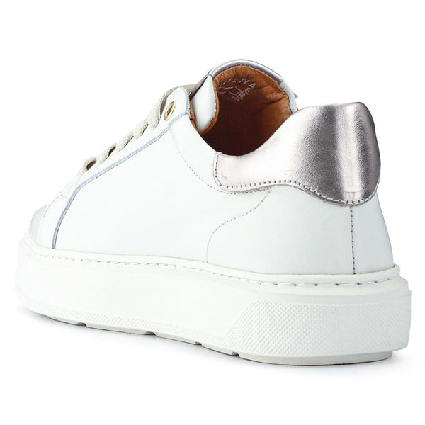 Jones Bootmaker Outlet Paulina Chunky Leather Trainers - Cream