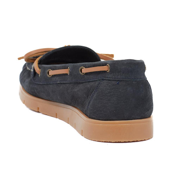 Jones Bootmaker Outlet Penella Hand-Stitched Leather Moccasins - Navy