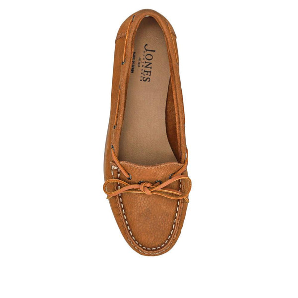 Jones Bootmaker Outlet Penella Hand-Stitched Leather Moccasins - Tan