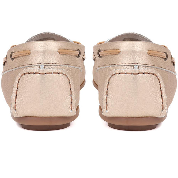 Jones Bootmaker Outlet Perri Leather Loafers - Soft Gold