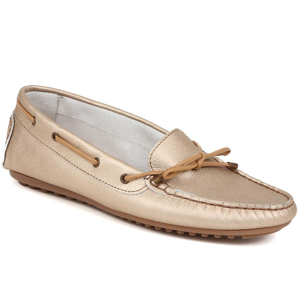 jones bootmaker Outlet Perri Leather Loafers - Soft Gold