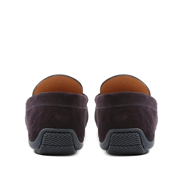 Jones Bootmaker Outlet Pierson Suede Leather Loafers - Navy Suede