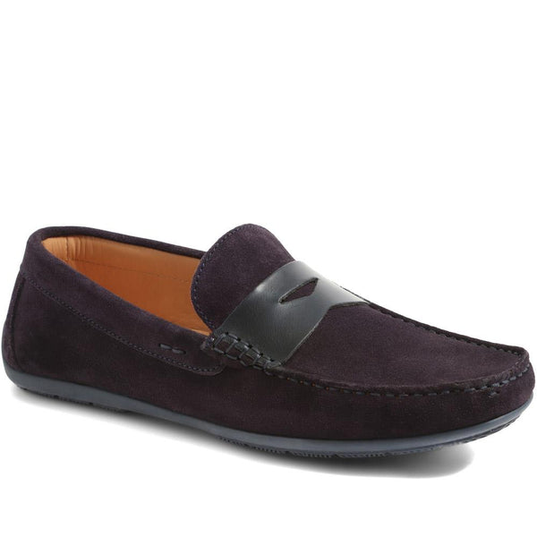jones bootmaker Outlet Pierson Suede Leather Loafers - Navy Suede