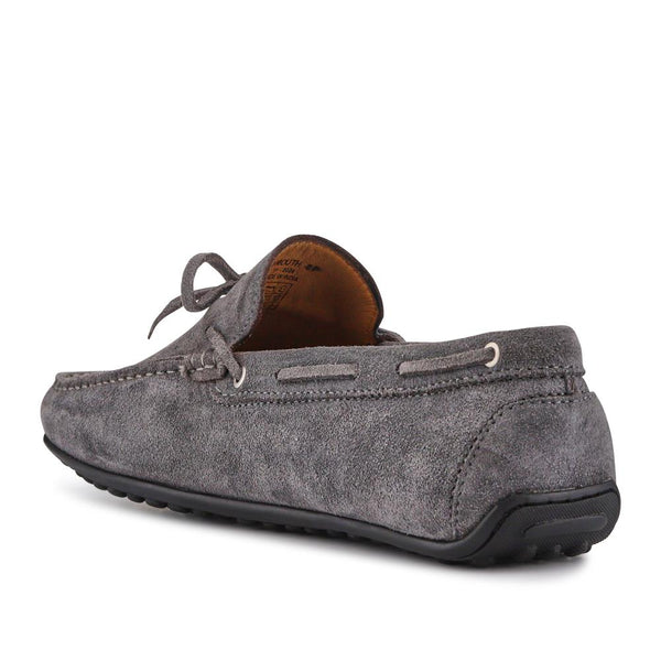 Jones Bootmaker Outlet Plymouth Leather Moccasins - Grey Suede