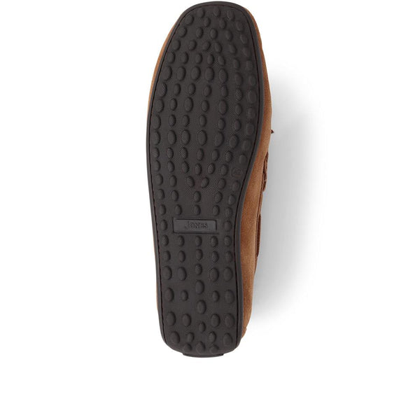 Jones Bootmaker Outlet Plymouth Leather Moccasins - Tan Suede