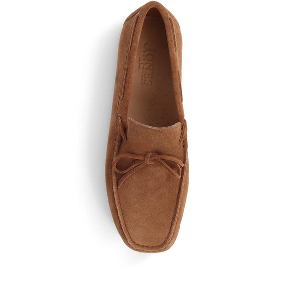 Jones Bootmaker Outlet Plymouth Leather Moccasins - Tan Suede