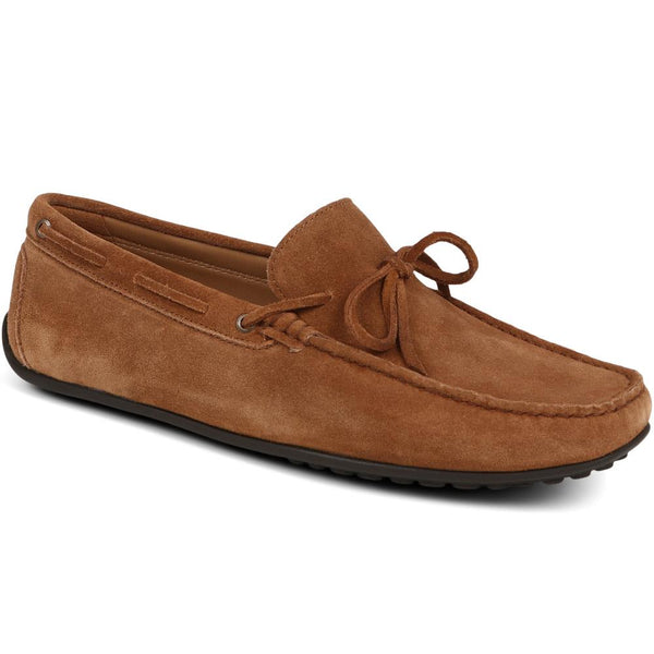jones bootmaker Outlet Plymouth Leather Moccasins - Tan Suede