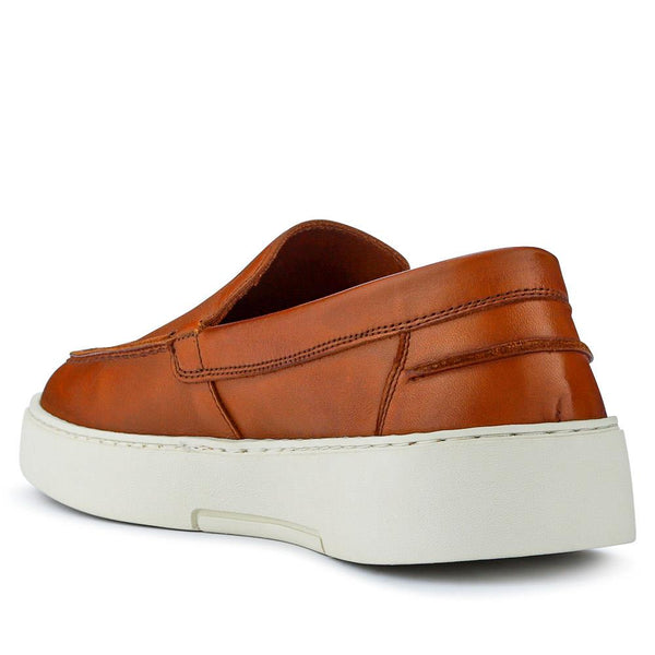 Jones Bootmaker Outlet Quade Smart Leather Slip-On Shoes - Tan