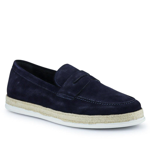 jones bootmaker Outlet Quent Casual Slip-On Shoes - Navy Suede