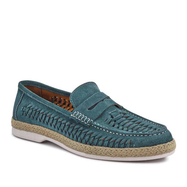 jones bootmaker Outlet Raheem Leather Loafers - Green Suede