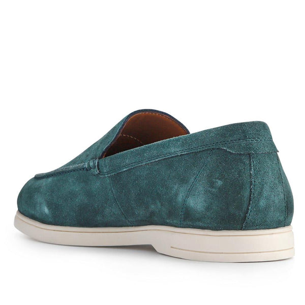 Jones Bootmaker Outlet Raiden Suede Loafers - Green Suede
