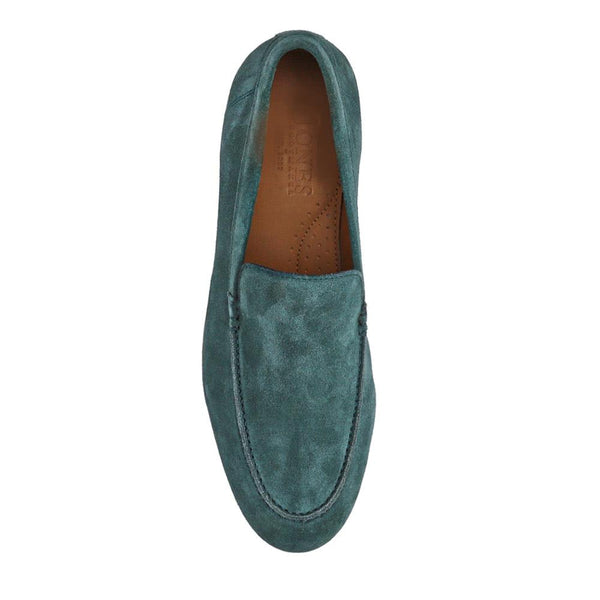 Jones Bootmaker Outlet Raiden Suede Loafers - Green Suede