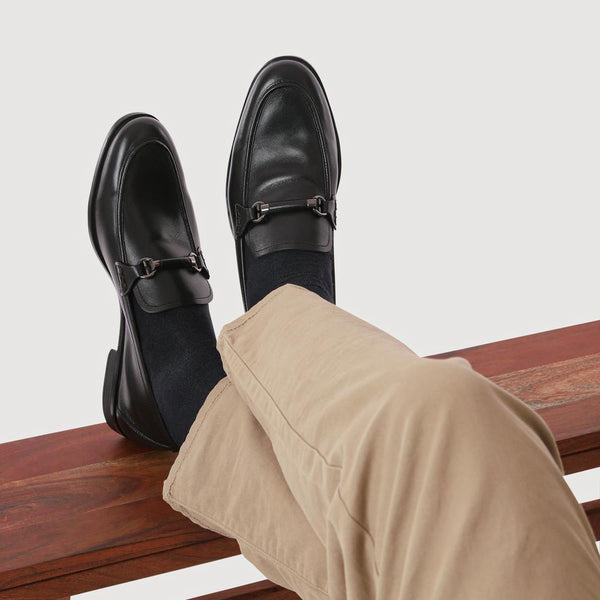 Jones Bootmaker Outlet Raul Smart Leather Loafers - Black