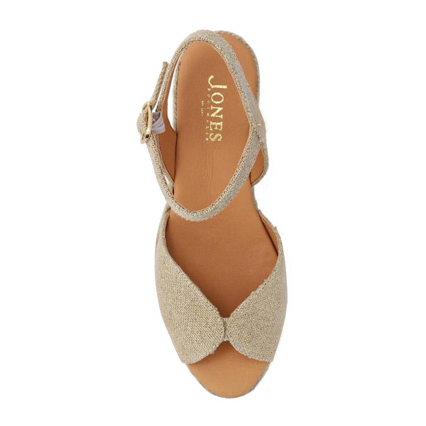 Jones Bootmaker Outlet Ravena Leather Espadrilles - Gold