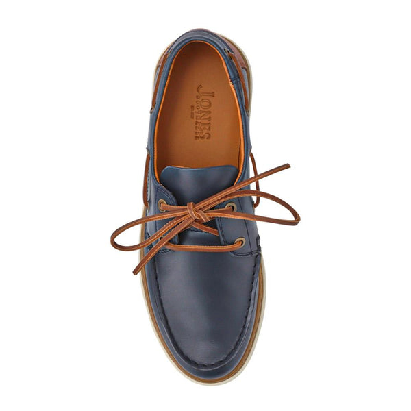 Jones Bootmaker Outlet Rhodes Leather Boat Shoes - Navy